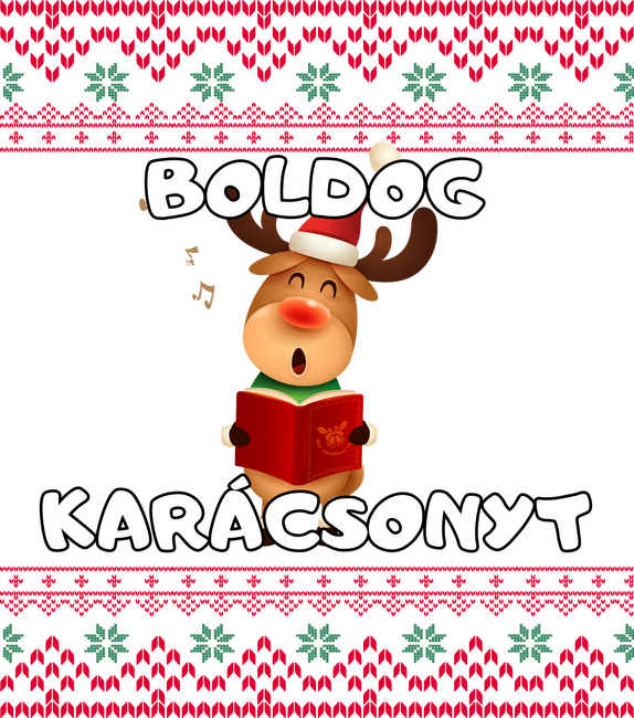 Boldog karácsonyt csúnya pulcsi rénszarvassal