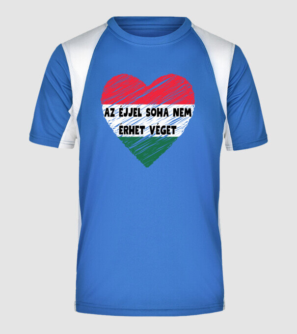  minta királykék pólón